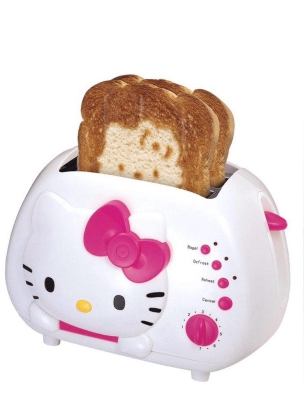 Vintage Hello Kitty 2 Slice Wide Slot Toaster Face Imprint 2004 Collectible EUC